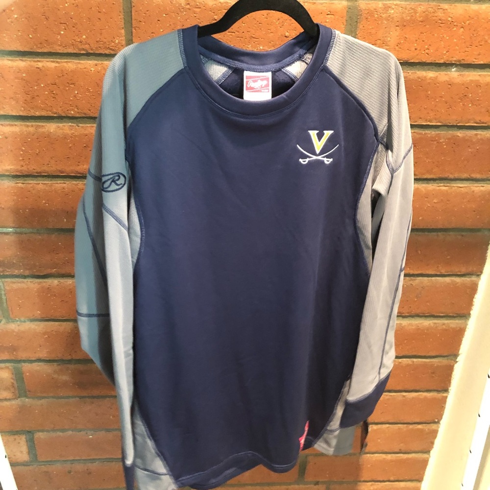 Rawlings Virginia Cavaliers Baseball Pullover Dugout Jacket Men's M Navy